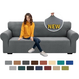 XINEAGE 2023 Newest Couch Covers for 3 Cushion Couch 1 Piece Sofa Slipcovers High Stretch Soft Couch Covers Washable Sofa Furniture Protector Anti-Slip Sofa Couch Covers Dogs (Sofa, Light Gray)