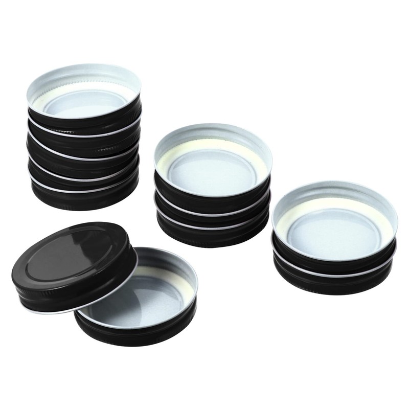 24 Pack Metal Jar Lids for Mason Jar Regular Mouth,