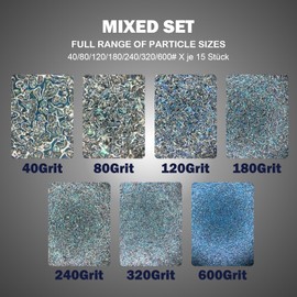 Pack of 80 Sandpaper 125 mm Velcro, Grit 40 Sanding Discs Round 8 Holes for Random Orbital Sanders