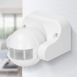 Orno OR-CR-201/W Outdoor Motion Sensor 12 m 180° Infrared Motion Sensor IP44 1200 W Surface-Mounted Light Intensity Adjustment Time Setting White