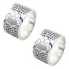 2 Pieces Adjustable Silver Cloud Design Sewing Thimble Rings, Metal