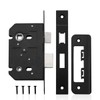 Bwintech 1 PCS Matt Black Bathroom Lock 75mm (3 Inch)