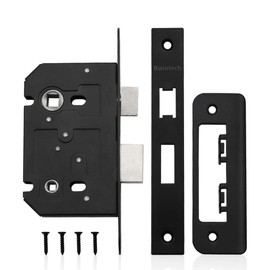 Bwintech 1 PCS Matt Black Bathroom Lock 75mm (3 Inch) for Internal Doors and Bathroom Doors, Reversible Catch
