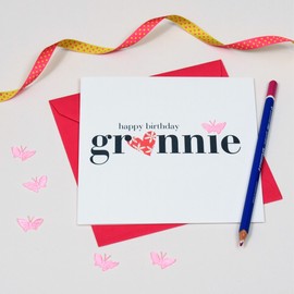 Claire Giles Hearts and Stars Happy Birthday Grannie Card, 16 x 1 x 16 cm