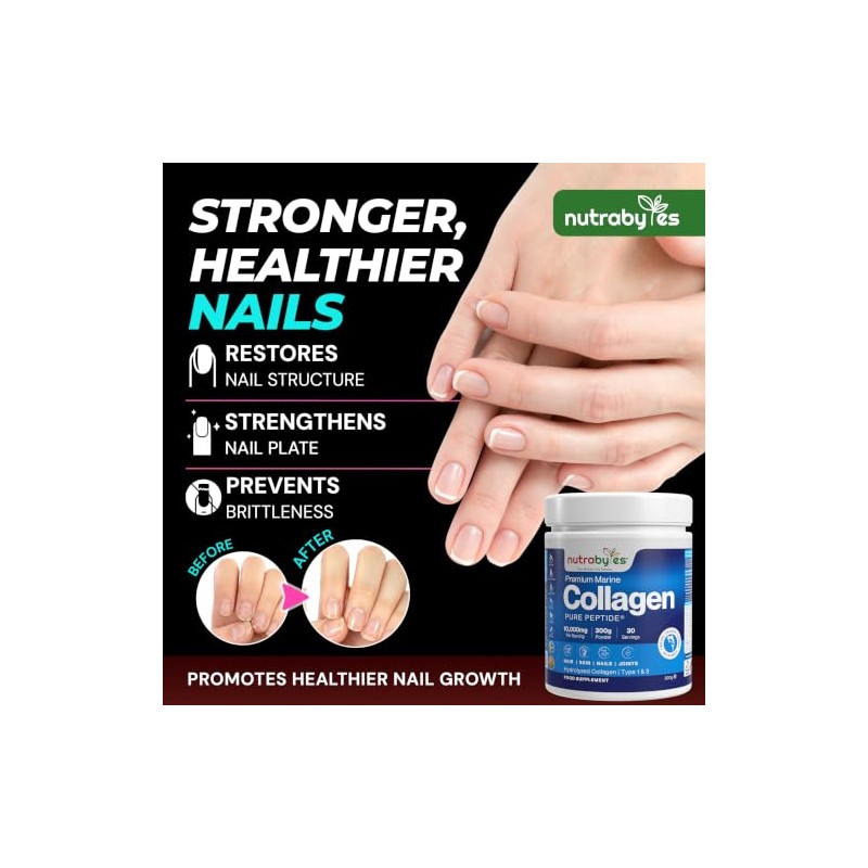 Marine Collagen Powder 10000mg | Type 1 & 3 Unflavoured