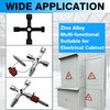 Changbloom 2 Pcs Multifunctional 4 Way Sillcock Key Wrench Set,