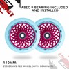 110mm x 24mm Lotus Wheel (Pink/Glow-in-Dark)
