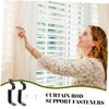 Operitacx 2-Pack Adjustable Curtain Rod Brackets Heavy Duty Wall-Mounted Support