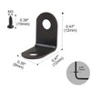 sourcing map 12pcs Angle Bracket Metal 12x12mm Black Corner Brace