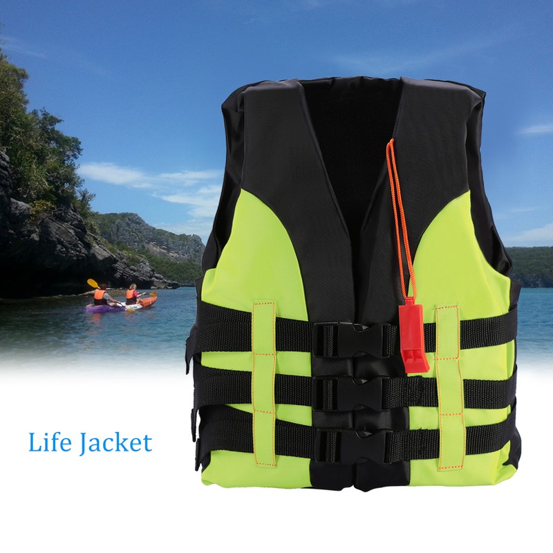 Life Vest Swimming Boating Drifting Aid Jacket With Whistle For