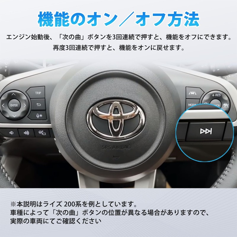 Virauto Toyota Rise 200 Series TV Canceller, Compatible with TV
