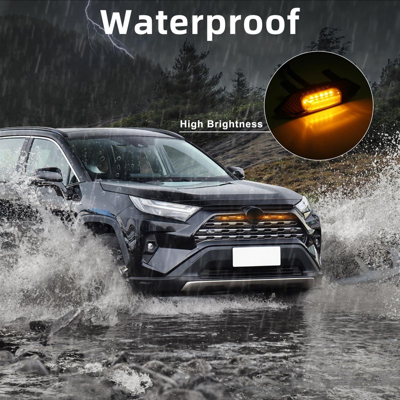 FICOLPO 4 Pcs Grille Lights Compatible with 2019 2020 2021