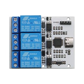 USB Relay 5V Serial Port Control Module USB Relay Controller for Computer and Laptop No Driver Required Also Controlled Directly with UART Signals 3CH