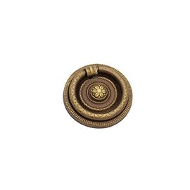Single Post Drawer Pull Sheraton Hepplewhite Drawer Pull Furniture Pull Antique Cabinet Drawer Pull - Colonial Revival Furniture Drawer Pull - Antique Drawer Pull 1-5/8" Diameter Brass, Antiqued