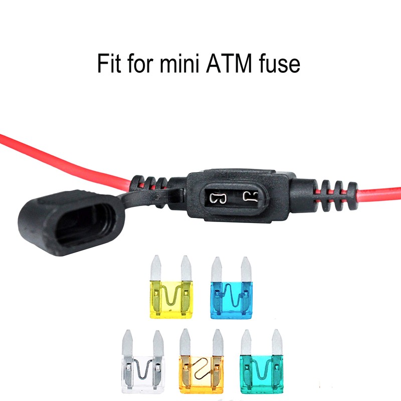 VANTRONIK Waterproof MINI Inline Fuse Holder with 16 Gauge AWG