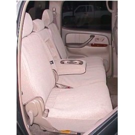 Durafit Seat Covers, made to fit 2004-2006 Tundra Double Cab Back Seat Set. Front Captain Chairs and Rear 60/40 with Integrated Armrest. Seat Covers in Tan Twill