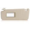 Left Driver Side Beige Sun Visor with Vanity Light Fit