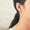 Philip Jones Rose Gold Plated Cross Charm Hoop Earrings
