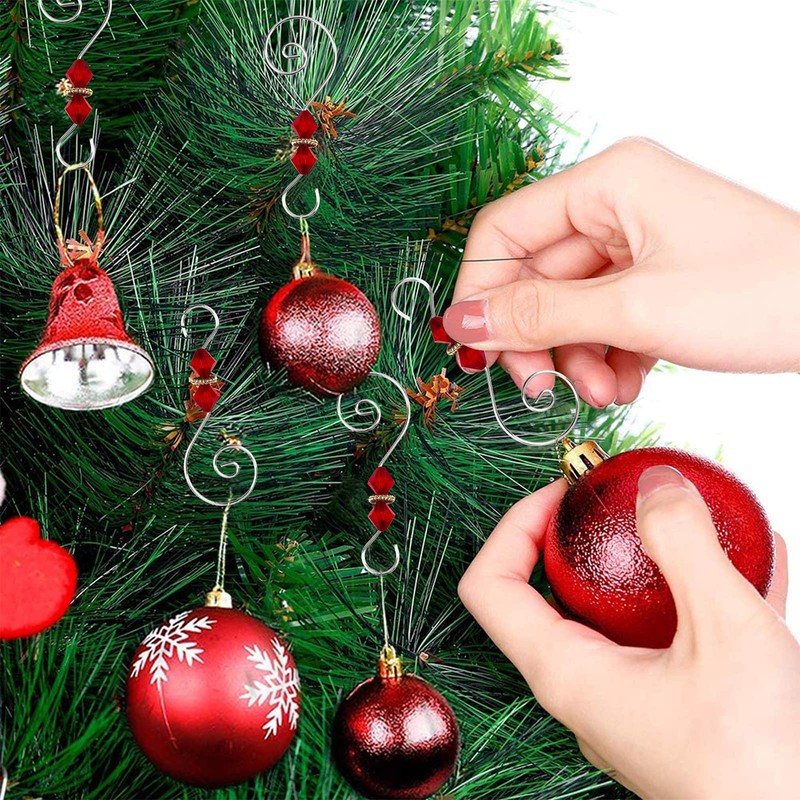 INCREWAY Christmas Ornament Hooks, 30PCS Silver S-Shaped Hangers Hook Christmas