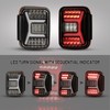 HEADLIGHTSDEPOT Gloss Black LED Tail Light Set With Sequential Turn