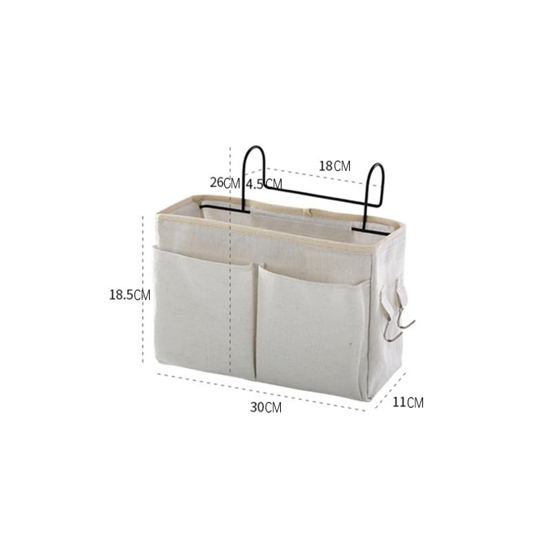 aimall Dormitory Bedside Storage Pocket, Hanging Basket Bedside Caddy, Bedside