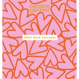 2025 Caroline Gardner Hearts & Mixed Prints Desk Calendar