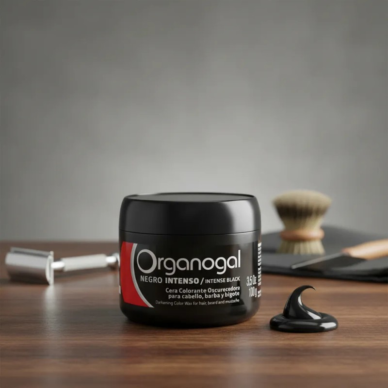 Cera Organogal Grisi Para Cabello, Barba Y Bigote 100g.