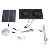 20W Solar Panel Solar Powered Dual Exhaust Fan Kit for
