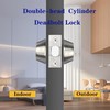 Eiqikayo Silver Steel Double-Head Cylinder Deadbolt Lock- High Security Anti-Kick