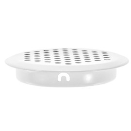 sourcing map Round Air Vents, Fit 2.09" Dia. Hole, Circle Mesh Airflow Louver for Kitchen Cabinet Shoebox Wardrobe, Stainless Steel, White Pack of 5