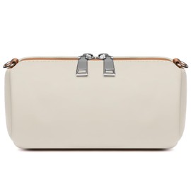 Joyway Travel Makeup Bag, Large Capacity Cosmetic Bags for Women, Waterproof Portable Pouch Open Flat Toiletry Bag Make up Organizer with Divider, Can be fitted with suspenders(White)