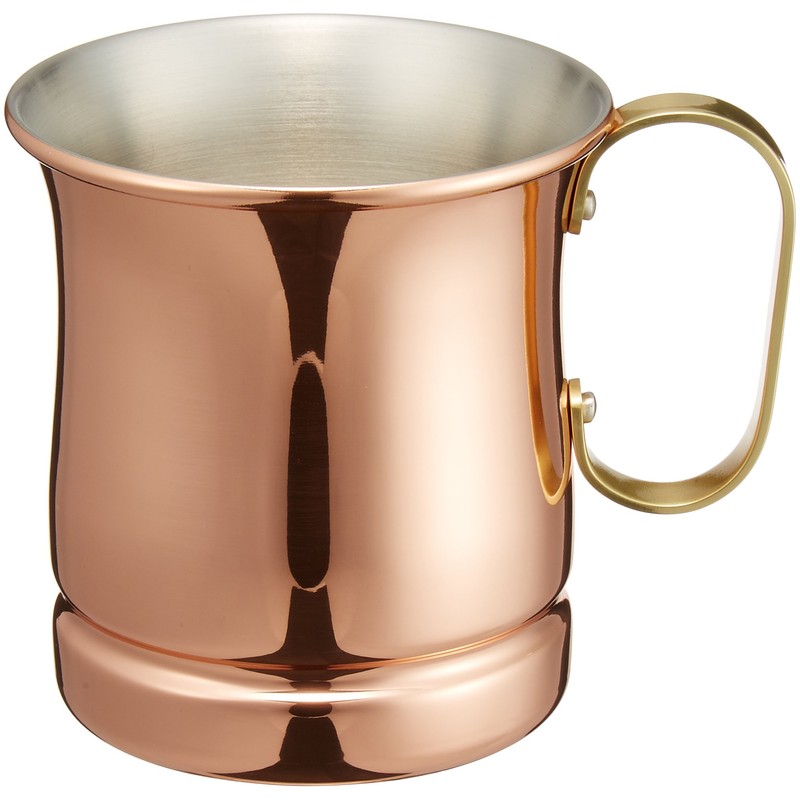 新光金属 COPPER 100 ビアーマグ 12oz S-588, ブロンズ, 製品寸法:8.7φ×9.1hcm