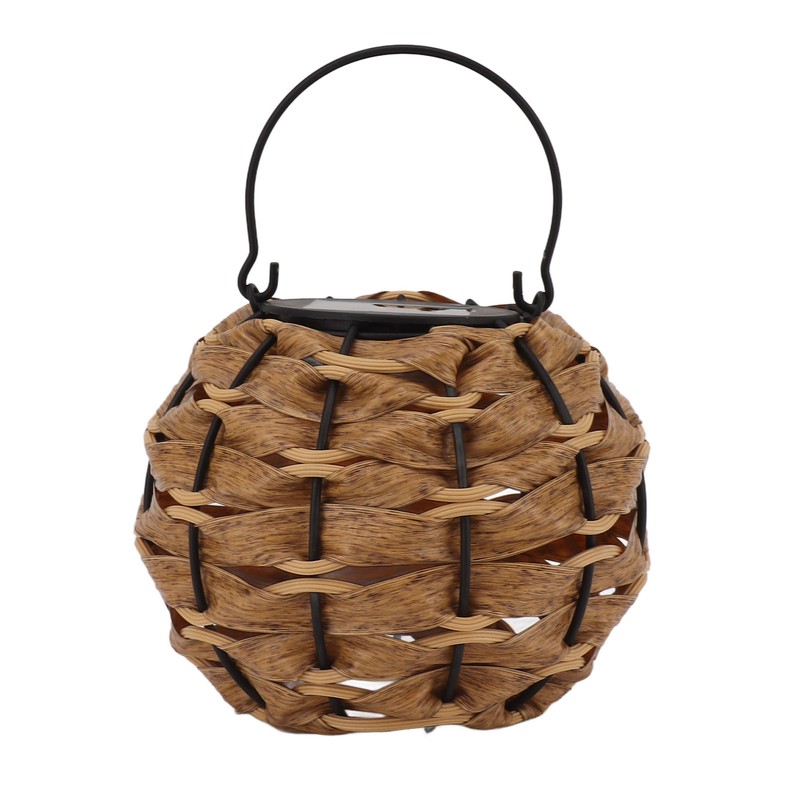 Outdoor Solar Lantern LED Waterproof Hollowed Rattan Ball Solar Hanging