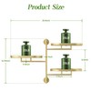 YQSLYSF WIndow Rotating Plant Stand Shelf Indoor Gold Metal Floating