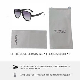 WDZAYXC Retro Polarised Oval Sunglasses for Men and Women, Classic Vintage Sunglasses, UV400 Protection, black / light grey