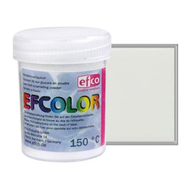 Efcolor Low Temperature Enamelling Powder, Resin, White, 25 ml