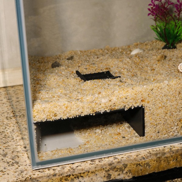 LingoFoto Aquarium Undergravel Fish Tunne Hide Cave Corner Tank Decorations