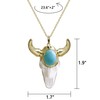 Ladywowu Turquoise Necklace, Bull Necklace Skull Jewelry for Men, December