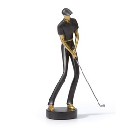 HAUCOZE Golf Escultura Figura Golfer Decorativa Regalo Modern Estatua Interior Salon Arte Resina Decoración del Hogar Nergo 24cm