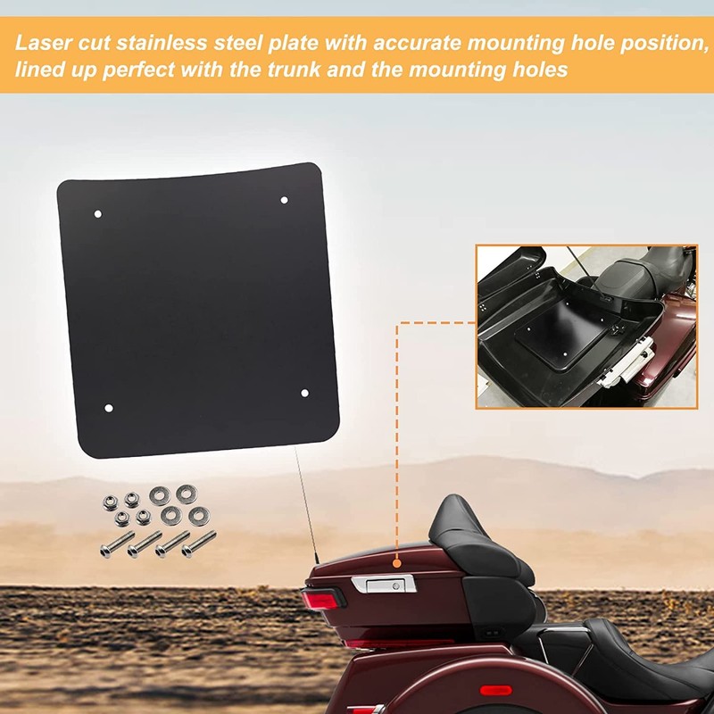 Tour Pack Plate, Inner Metal Base Plate Kit, Laser Cut