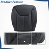 Microfiber Leather Passenger Side Bottom Seat Cover Blcak Replacement for