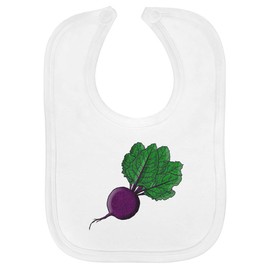 Azeeda 'Fresh Beetroot' Soft Cotton Baby Bib (BI00037130)