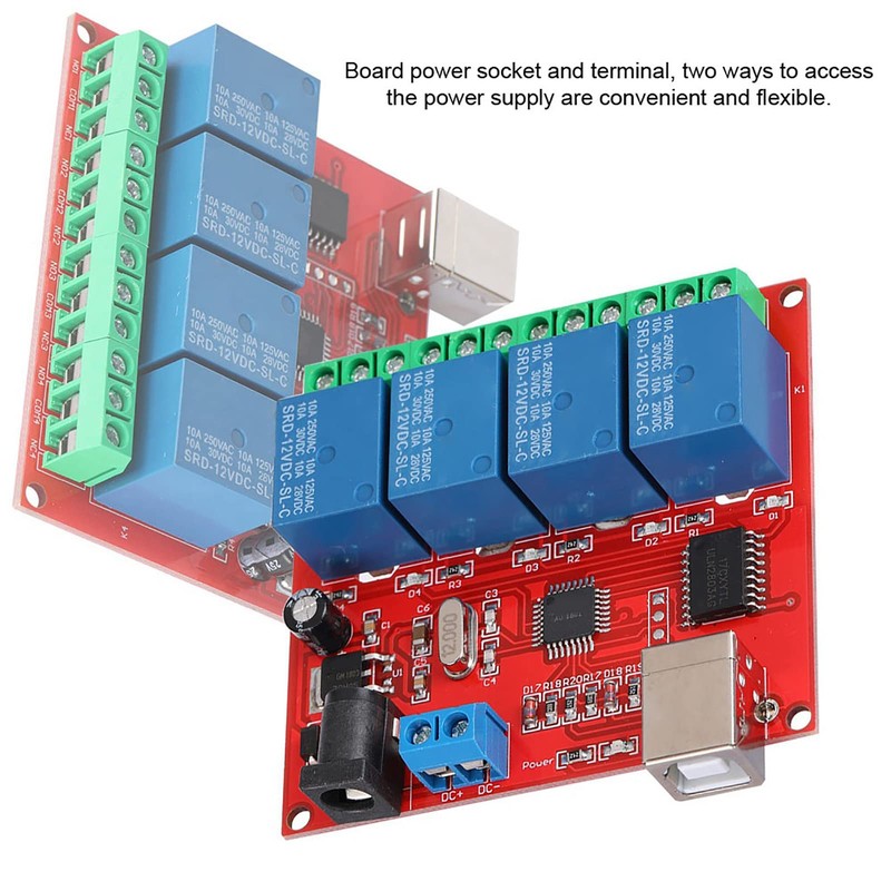 KIMISS Smart USB Switch Controller - 4-Channel 12V PC Relay