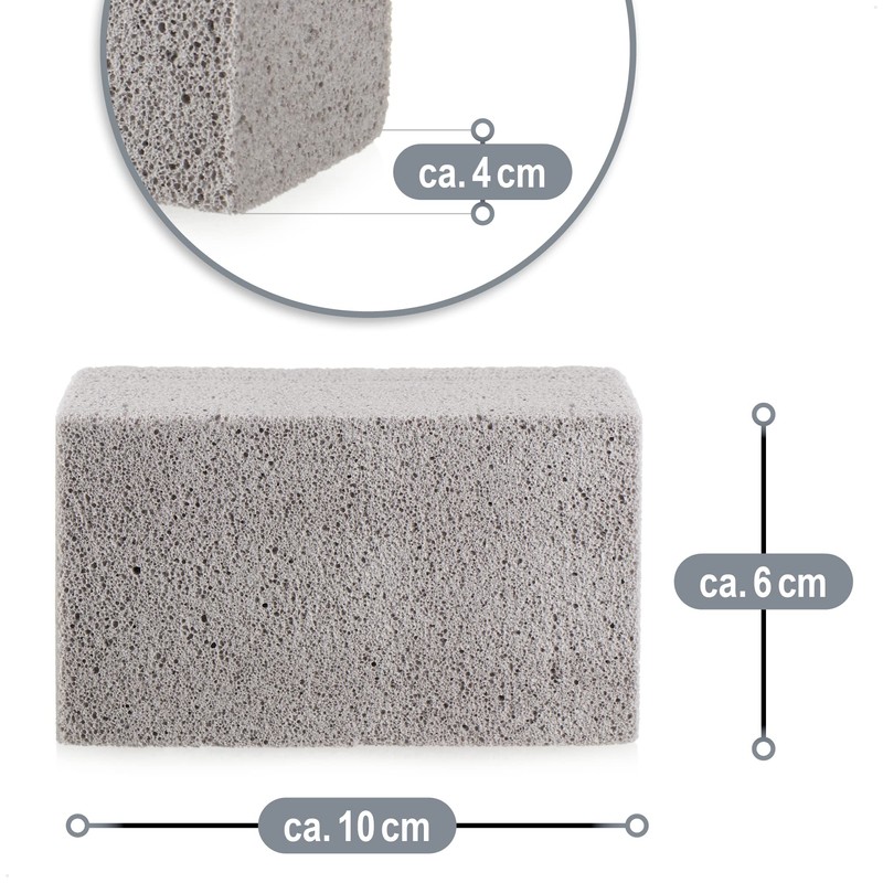 com-four® 4 x Grill Cleaning Stone - Pumice Stone for
