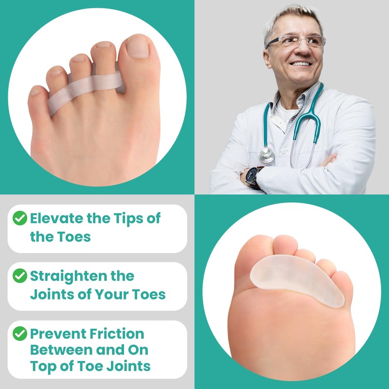 Welnove Hammer Toe Straightener Toe Corrector for Women - 8