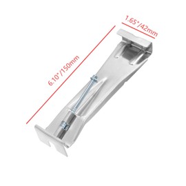 Nicerity 12Pcs Gutter Hangers 6inch Heavy Duty Hidden Rain Gutter Brackets Fastener, Aluminum Gutter Brackets for Repairing Sagging Rain Gutters