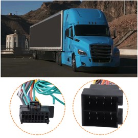 VGOL 1 Set 16 Pin Male & Female Stereo Wire Harness Compatible with Freightliner Compatible with Cascadia 2008-2011/2013-2022 15cm