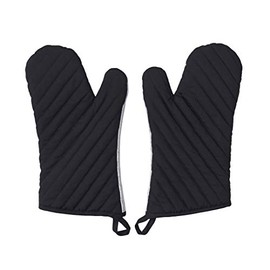 BLKP N-7738 Pearl Metal Mittens, Reverse Side Silver Treatment, Left and Right Limited, Black, Set of 2, Width 7.1 x Depth 1.0 x Height 11.8 inches (18 x 2.5 x 30 cm)