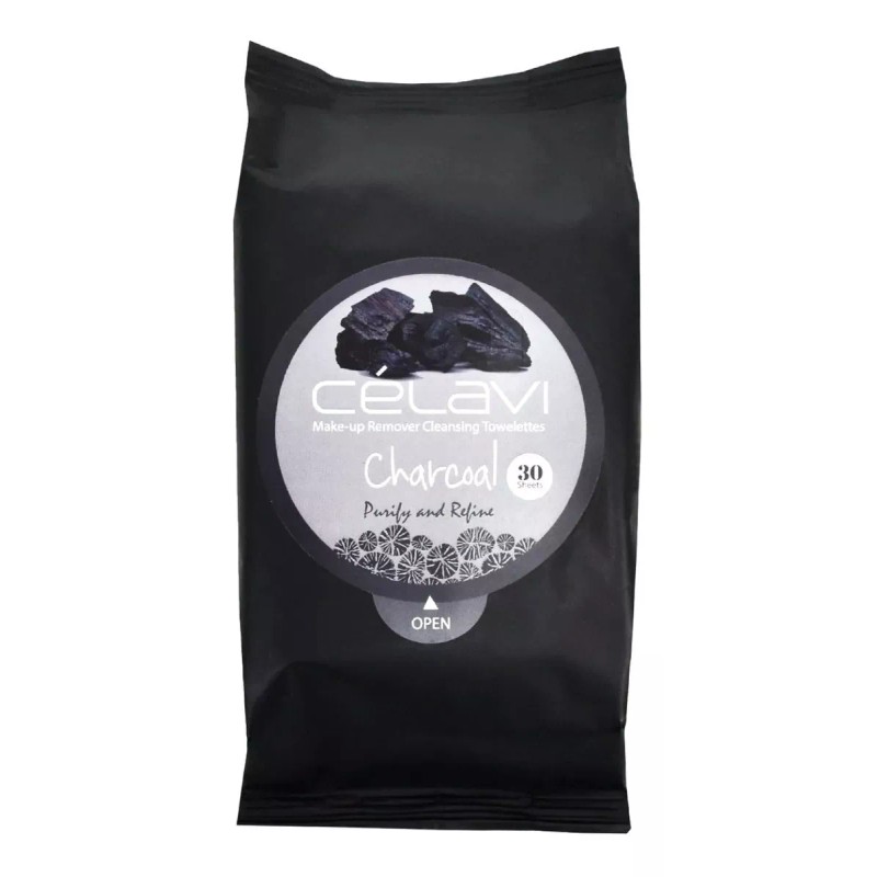 Celavi Toallitas Desmaquillantes Carbón Vegetal 30pz