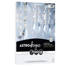 Neenah Astrodesigns 8.5"x11" 65lb/176gsm Metallic Cardstock 50pcs - White Gold